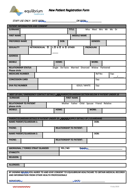 New Patient Form